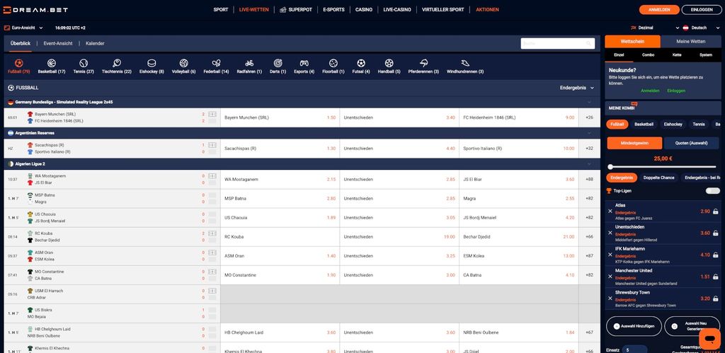 Dreambet Live Wetten