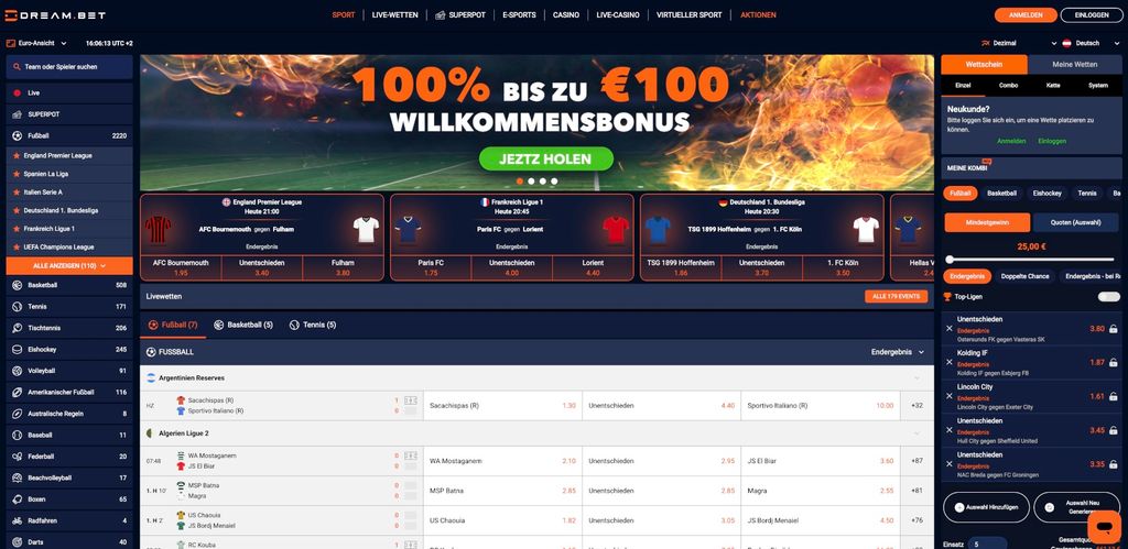 Dreambet Sportwetten