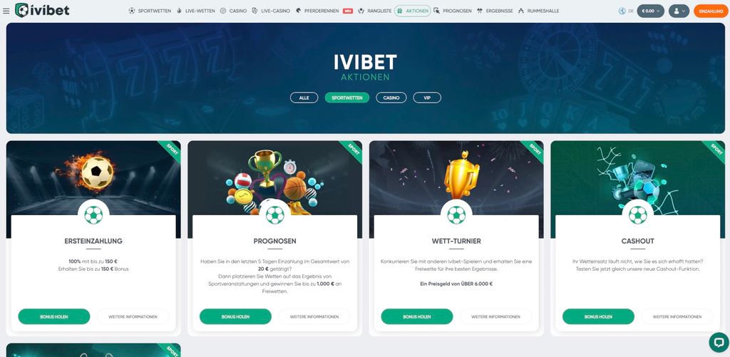 Ivibet Aktionen