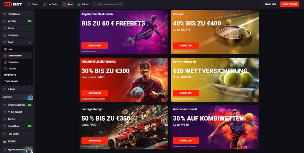 N1bet Bonus Aktionen